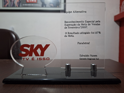 Prêmio 2007 - Parceiro Autorizado SKY